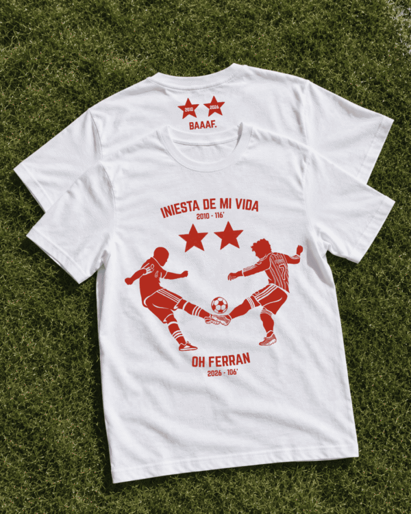 Camiseta Goles Mundiales Gol Iniesta Gol Ferran